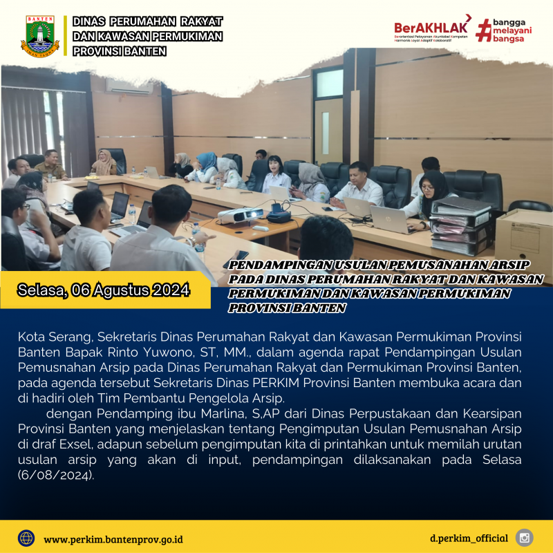 Pendampingan Usulan Pemusnahan Arsip